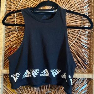 ADIDAS BLACK CROP TOP